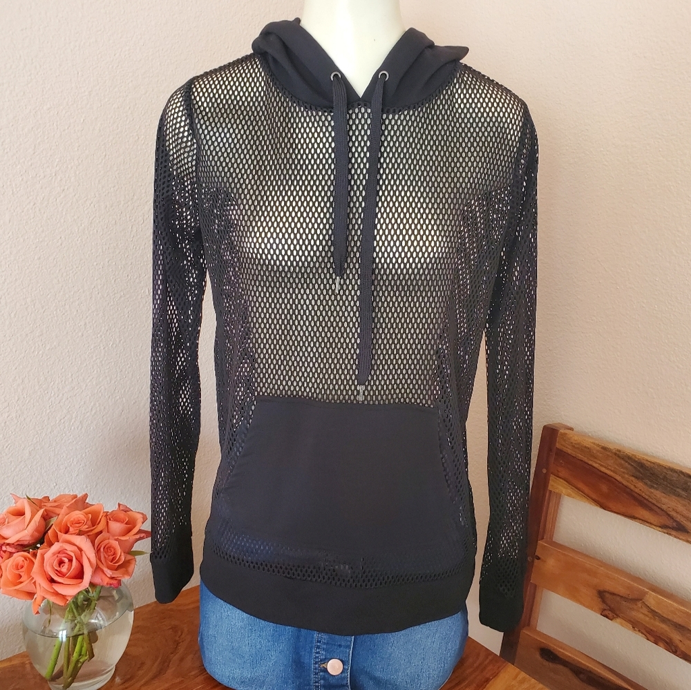 SOLD!! Madden Black Mesh Hoodie SzM